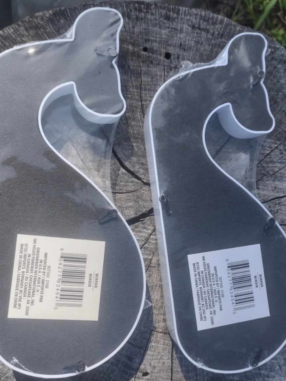2 Small white Whale Mirrors